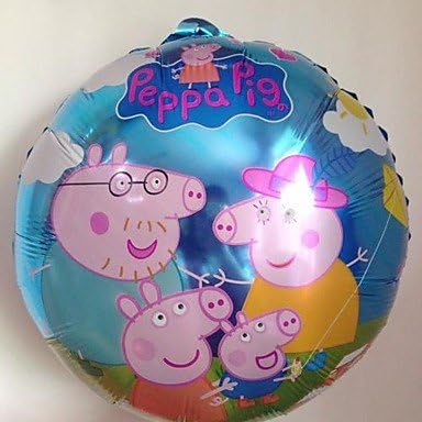 10pcs/lot 45*45cm Peppa Pig Foil Balloon For Baby Birthday Party Cartoon Balloon 18 Inch Whole Famil