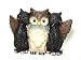 Halloween Brown Owl with Black Cats Figure