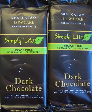 2-- Trader Joe's 50% Cacao Low Carb Simply Lite 