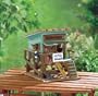 BEACH BIRDFEEDER BIRDHOUSE WOOD HOME BIRD HOUSE FEEDER