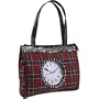 Ashley M Plaid Clock Bag (Red Plaid)
