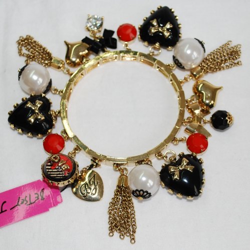 Betsey Johnson Miami Chic Multi Charms Stretch Bracelet