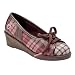 Hannah Montana Brn Girls Plaid Wedge - 3.5