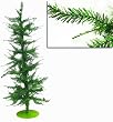 Whimsical Green Laser Tinsel Artificial Christmas Tree 24"