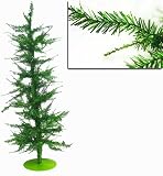 Whimsical Green Laser Tinsel Artificial Christmas Tree 36"