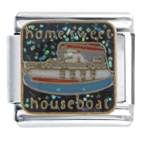 Home Sweet Houseboat Italian Charms Bracelet Link