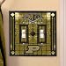 Purdue Boilermakers Art-Glass Double Switch Plate Cover