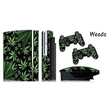 Designer skins for FAT Playstation 3 System Console, PS3 Controller skin included - WEEDS
