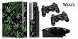 Protective skins for Playstation 3 System Console, PS3 Controller skin included - WEEDS