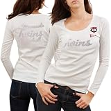 MLB Touch by Alyssa Milano Minnesota Twins Vintage Thermal Long Sleeve T-Shirt - White (XX-Large)
