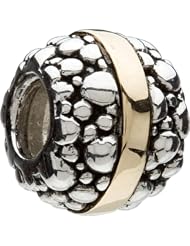 Authentic Chamilia Charm "Silver Dots & Lines" KC-11 (RETIRED)