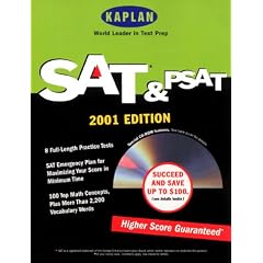 Sat & Psat 2001 (Sat & Psat (Kaplan)(Book & CD-Rom), 2001)