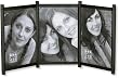 Luma Triple Triple-Sided Black Portrait Picture Frame 4x6