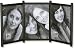 Luma Triple Triple-Sided Black Portrait Picture Frame 4x6