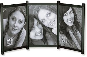 Luma Triple Triple-Sided Black Portrait Picture Frame 4x6