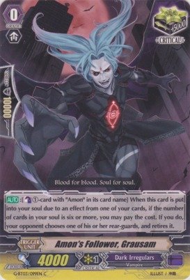 Cardfight!! Vanguard TCG - Amon's Follower, Grausam (G-BT03/099EN) - G Booster Set 3: Sovereign Star Dragon