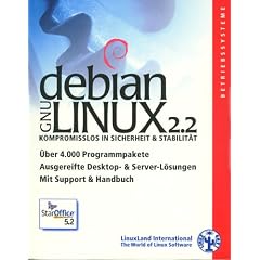 Debian GNU / Linux 2.2, 9 CD-ROMs Kompromisslos in Sicherheit & Stabilit�t. �ber 4.000 Programmpakete. ausgereifte Desktop- & Server-L�sungen. Inkl. StarOffice 5.2
