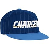 NFL Men's San Diego Chargers End Zone Flat Visor Flex Hat - Tw84Z (Navy, Large/X-Large)