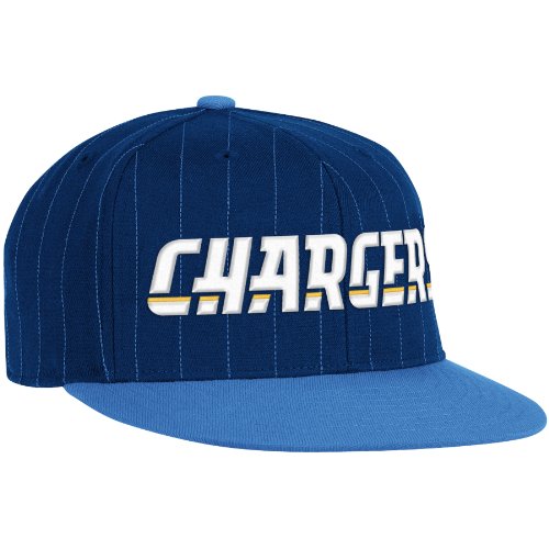 NFL Men's San Diego Chargers End Zone Flat Visor Flex Hat - Tw84Z (Navy, Large/X-Large)