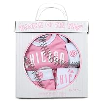Chicago Cubs Infant 5 Piece Pink Gift Set by Majestic Athletic