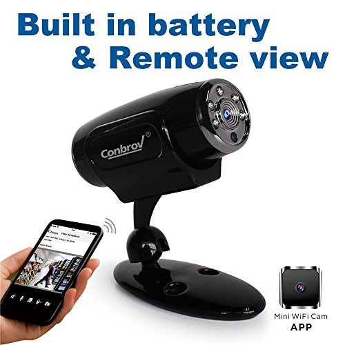 Conbrov Wf91 Hd Mini Wireless Ip Wifi Video Spy Hidden Camera Remotely Home Security Monitor Nanny Cam with Built In Battery and Magnetic Holder