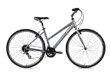 Cadillac Ladies 17-Inch Av-H Hybrid Bike, Light Blue & Silver Finish