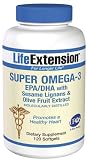 Life Extension Super Omega-3 EPA/DHA with Sesame Lignansand Olive Fruit Extract 120 softgels ( Multi-Pack)