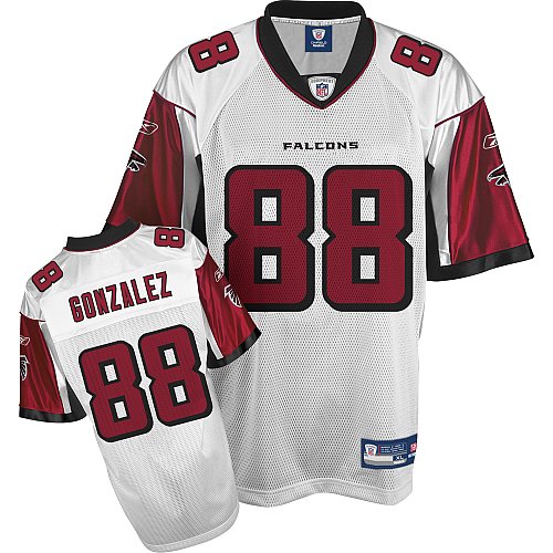 Reebok Atlanta Falcons Tony Gonzalez Replica White Jersey Large