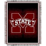 Mississippi Bulldogs NCAA Triple Woven Jacquard Throw (019 Focus) (48x60)