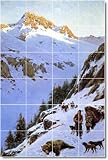 Henry Farny Indians Kitchen Tile Mural 4. 18x24 inches using (12) 6x6 ceramic tiles.