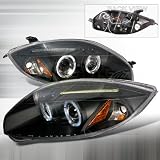 2006-2008 Mitsubishi Eclipse Halo Led Projector Headlights Black by Instyleparts