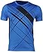 jeansian Men's Sport Quick Dry Short Sleeves T-Shirt Tees Tops LSL133a Blue M
