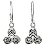 Sterling Silver Three Celtic Swirl Earrings