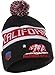 American Cities Unisex California Republic Bear Cuff Pom Pom Beanie Knit Hat Cap - Blck Red