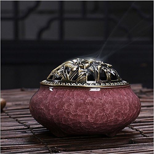 BIG SALE!!! Longove Ceramic Incense Burner Incense Holder Censer (Purple)