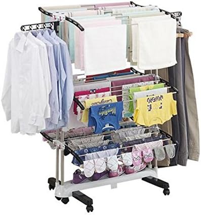 Premium Black White Wave Foldable Laundry Drying Rack