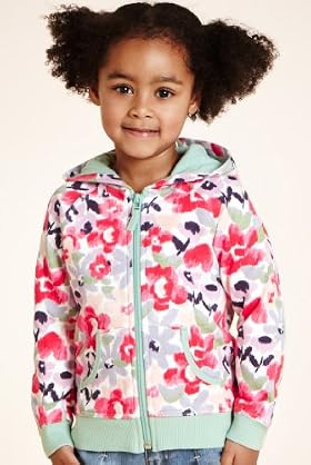 Pure Cotton Floral Hooded Sweat Top