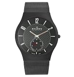 Skagen Men039s 805XLTBB Sports Black Titanium Case on Mesh Watch on sale