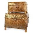 Bamboo chests, 'Lahu Diamonds' (pair)