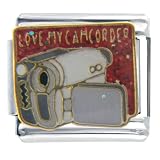 Heart Love My Camcorder Italian Charms Bracelet Link