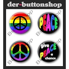 4 Peace Buttons #2