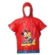 Disney Mickey Mouse Boy's One Size Fits All Red Rain Poncho
