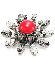 Anton Heunis Flower Crystal Red Brooch