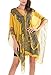 DJT Womens Paisley Print Chiffon Beachwear Poncho Bikini Cover Up Top