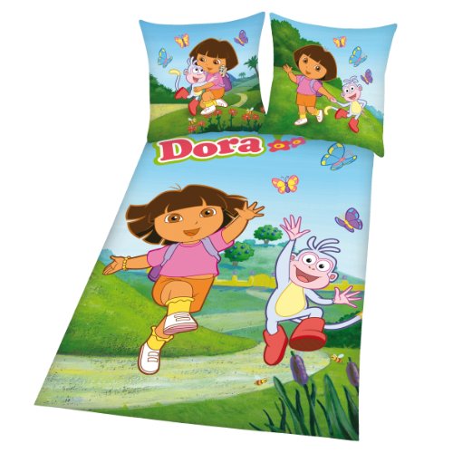 Herding 445340050 Bettw&auml;sche Dora / 80 x 80 + 135 x 200 cm / Linon