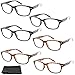 Fiore® 6 Pack Spring Hinges Wayfarer Reading Glasses (6 Pack Clear, 1.50)