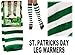BeWild Brand ® St. Patrick's Day Green / White Striped Leg Warmers