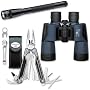 Outdoor Set 17, bestehend aus: Leatherman Charge TTi inklusive Lederholster, Mag-LED Mini LED 2AA schwarz inklusive Batterien; Trailite Optics Aquanaut 7x50 Fernglas