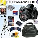 Nikon D700 12.1MP Digital SLR Camera with 24-120mm f/3.5-5.6G ED IF VR Nikkor Zoom Lens + 8GB Deluxe Accessory Kit