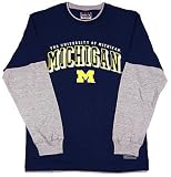 Men`s Michigan Wolverines L/S Momentum Double Layer Tee